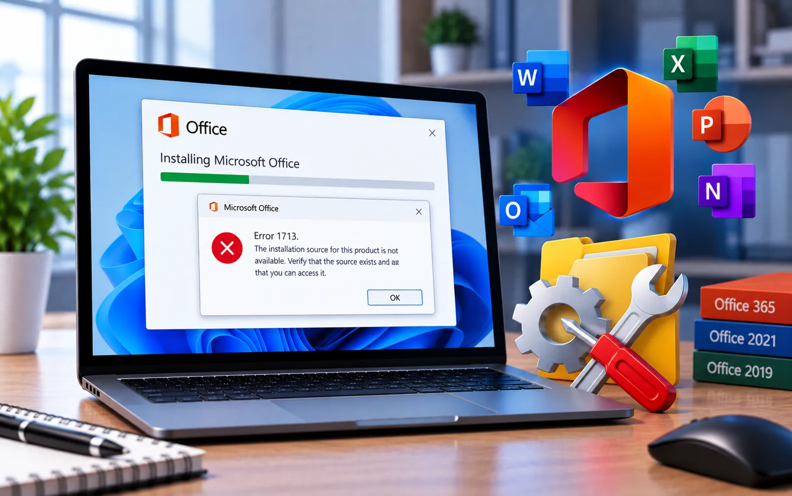 We're sorry but Outlook has run into an error fix